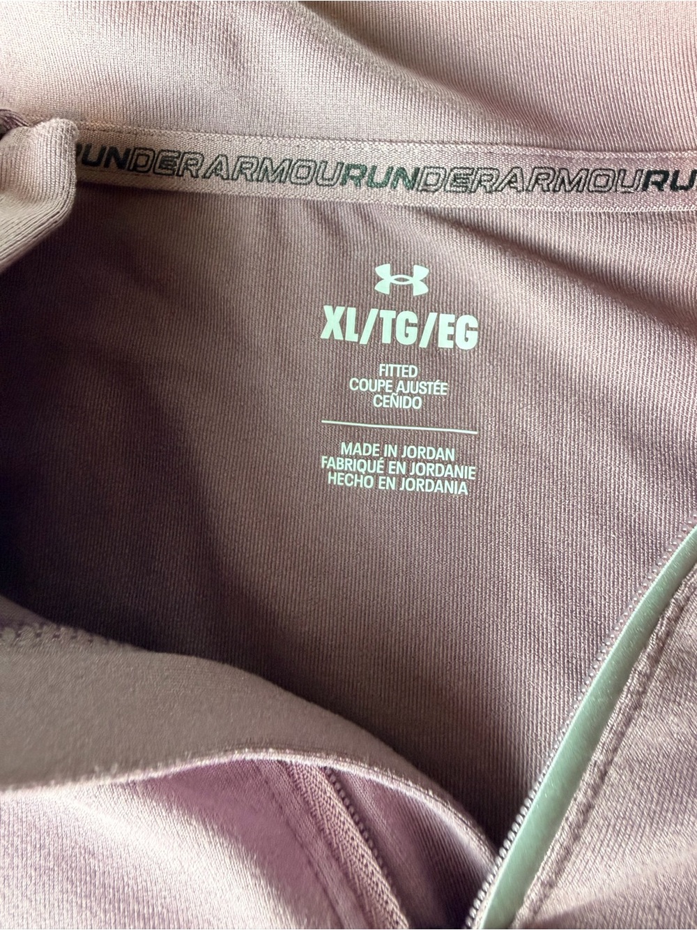 Under Armour Women’s XL Purple Quarter Zip Pullover Thumb Holes Athletic Top - Picture 8 of 9